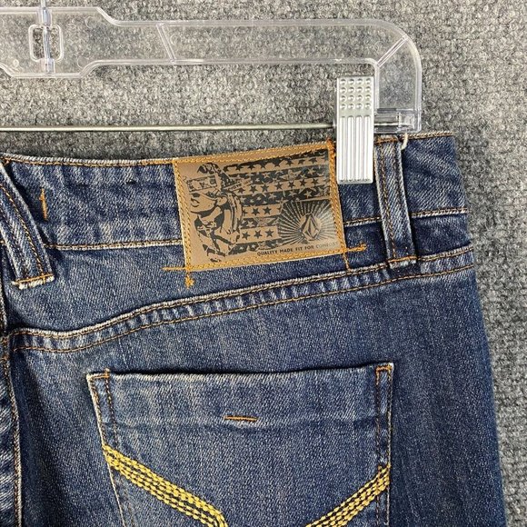 Volcom Straight Leg Skinny Jeans Women's Size 9 Denim Cotton Mid Rise - Picture 8 of 12